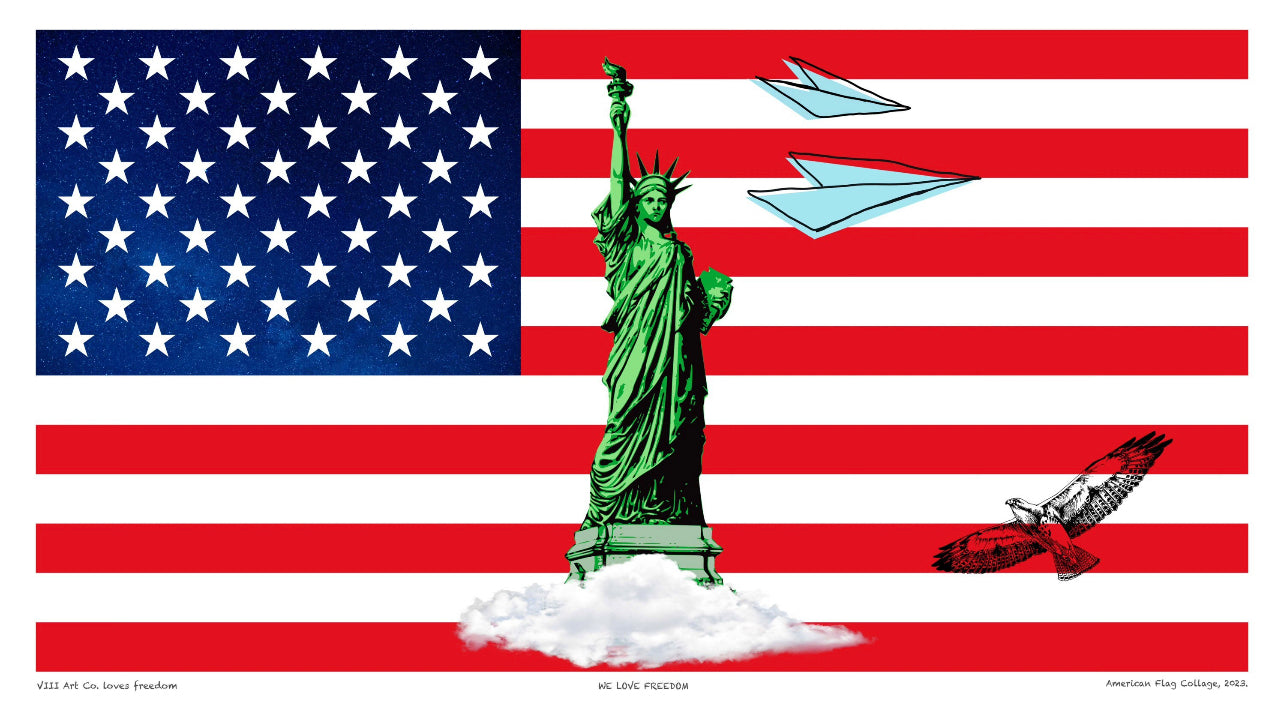 “American Flag Collage” By VIII Art Co.